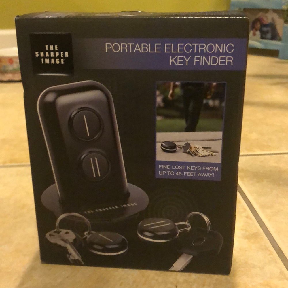 Sharper image portable electronic key finder